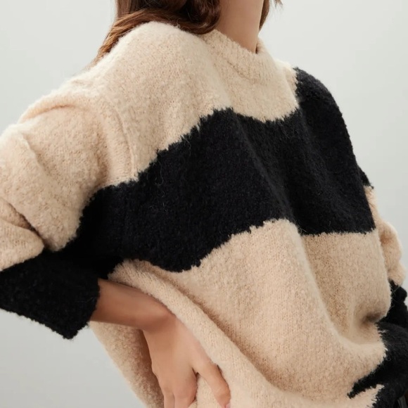 Apiece Apart Superfine Alpaca Elle Textured Sweater Abstract Print - Picture 4 of 16